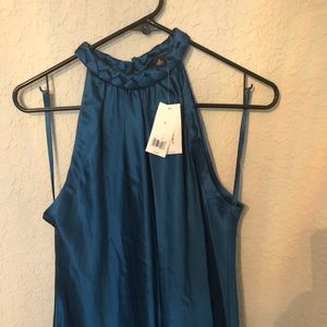 **New** silky halter blouse, ties behind the neck